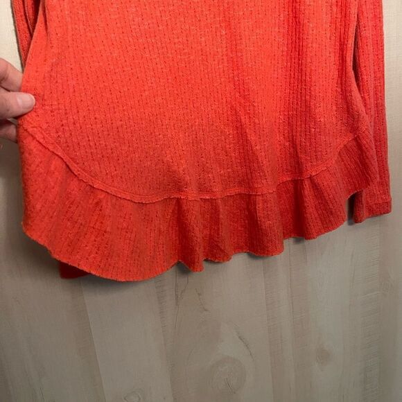 NWT Maeve Winterscape thermal rivers sweater orange cowl neck, size XS - Picture 13 of 16